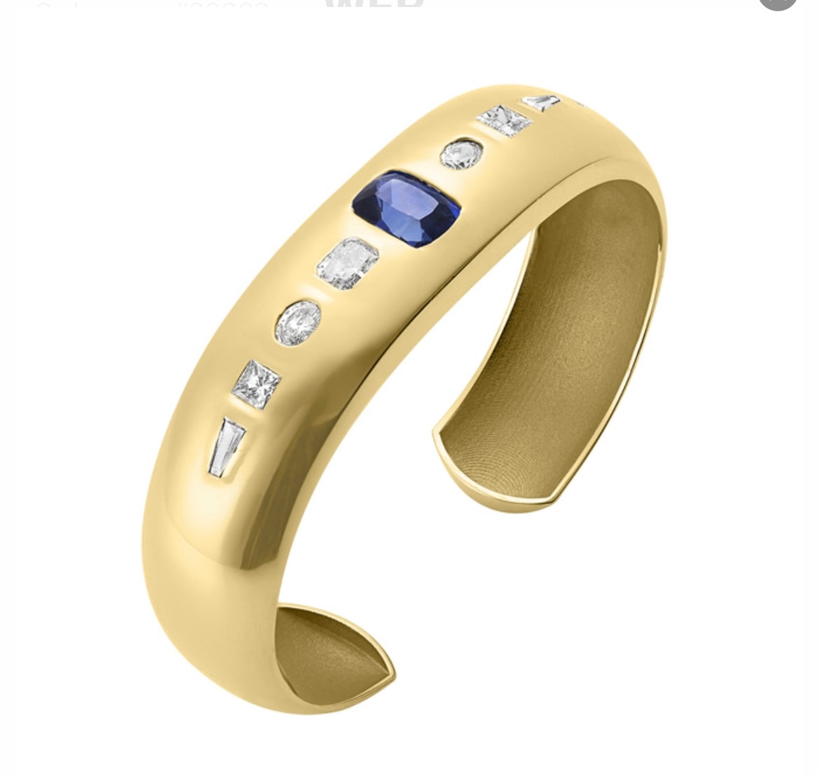 The Coco 4 Ct sapphire cuff