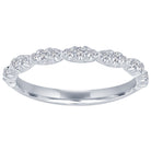 White gold skinny micro pave band with round diamonds.