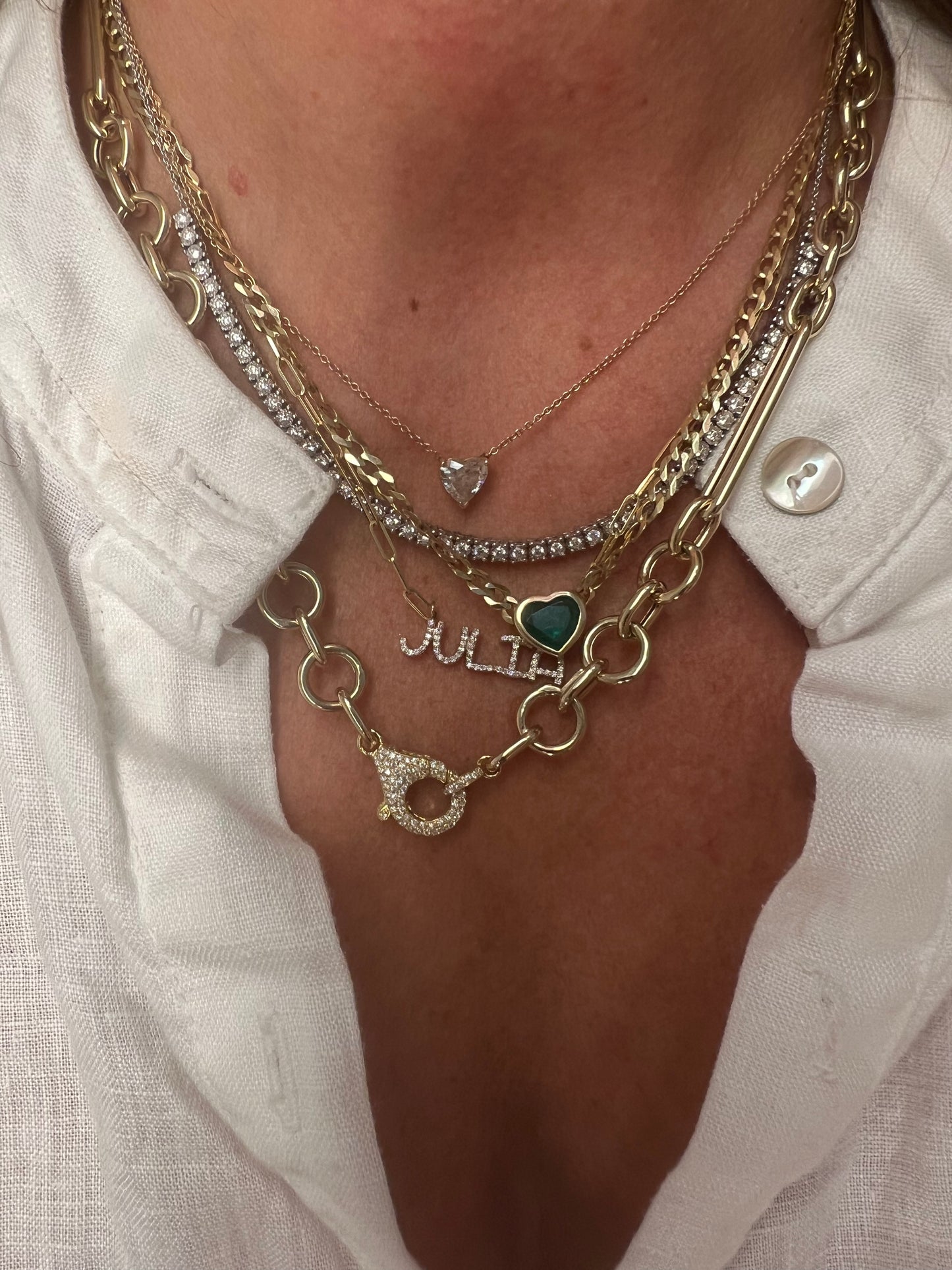 MAC Pavé Clasp Chain Necklace