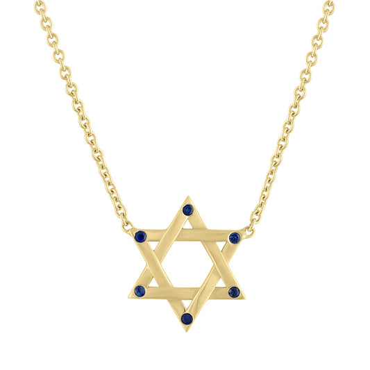 Star of David Sapphire Necklace
