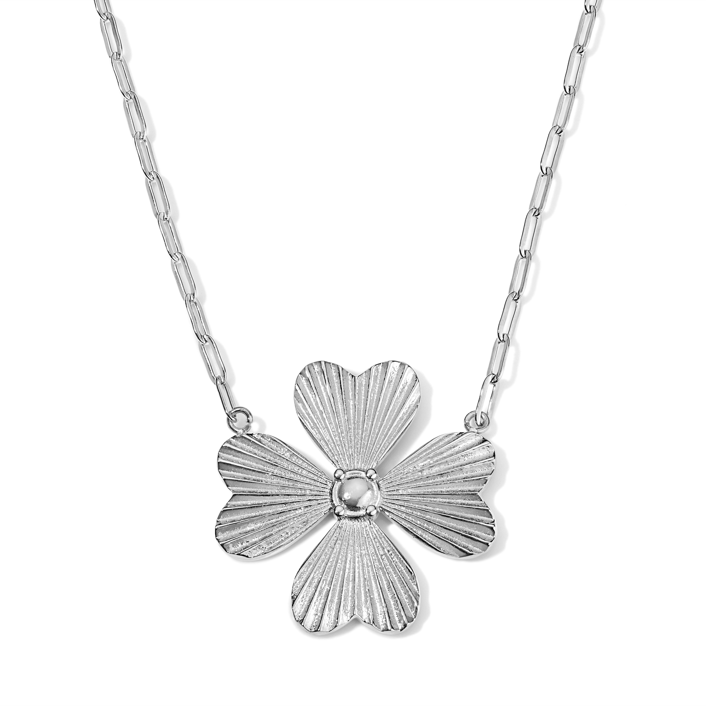Sparkle4c_Jewelryページ Fluted Four-Leaf Clover Necklace – My Story By Jackie Cohen