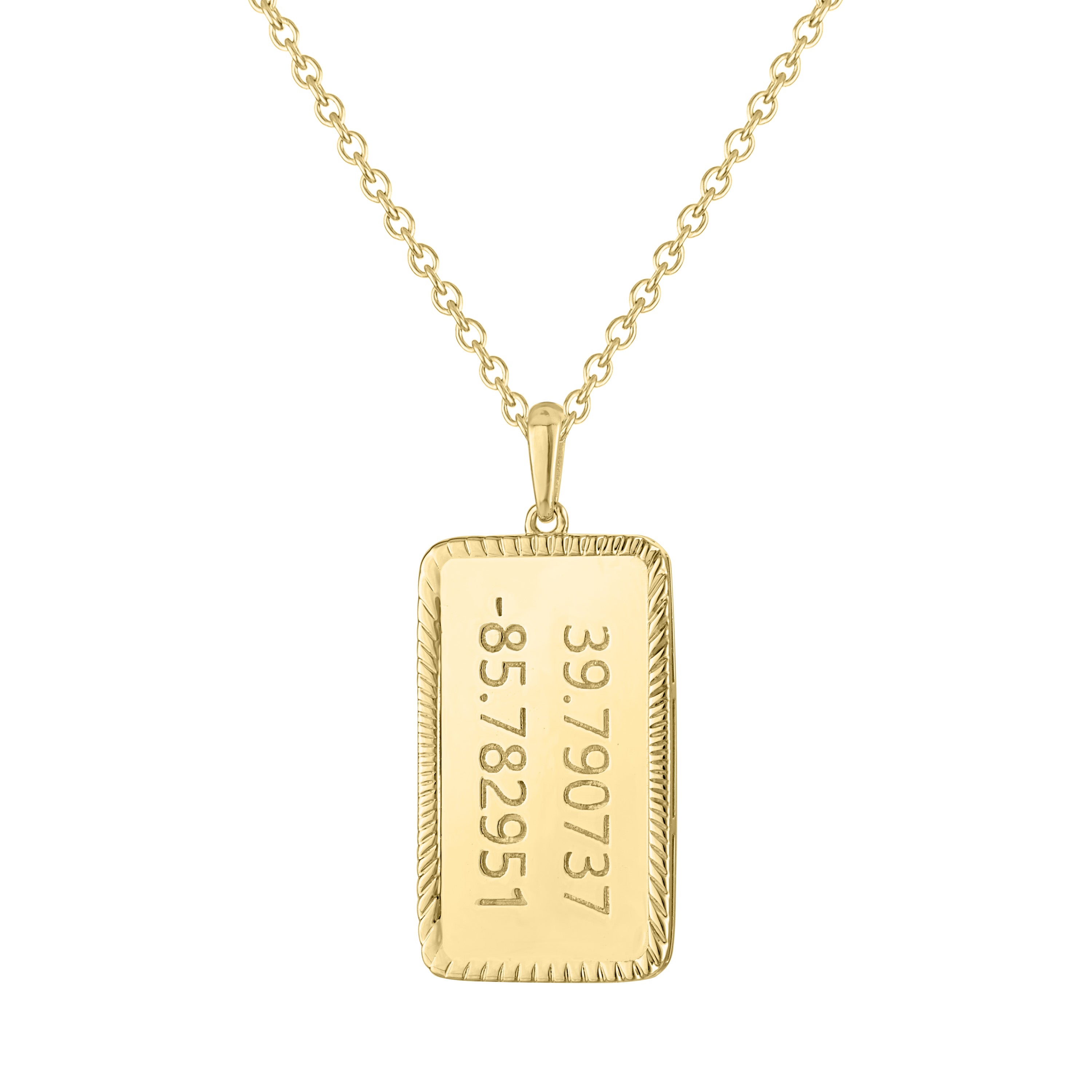 Coordinates Dog Tag Pendant – My Story By Jackie Cohen