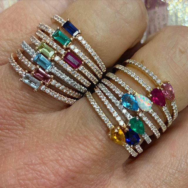 Julia Baguette Birthstone Ring