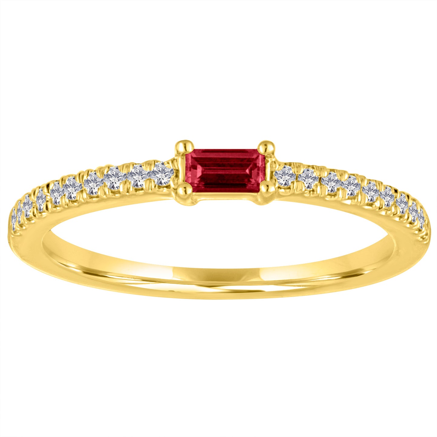 Julia Baguette Birthstone Ring